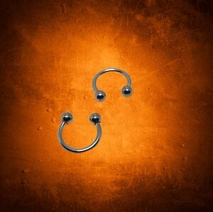 2 Horseshoe Circular Barbell 16GA-1.2mm Surgical Steel 5/16" Septum Body Jewelry